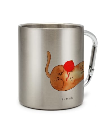 Mr. & Mrs. Panda Tasse Katze Wolle ohne Spruch in Silber