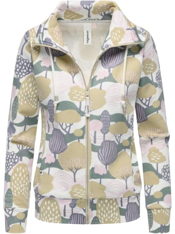 ragwear Sweatjacke Ronette Print in Ecru