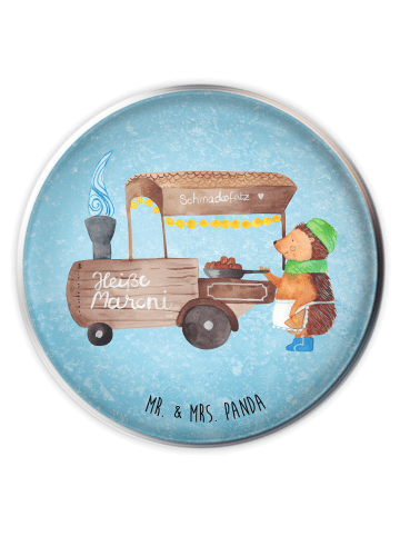 Mr. & Mrs. Panda Abfluss-Stöpsel Igel Maronen ohne Spruch in Eisblau