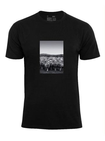 Cotton Prime® T-Shirt "Schafe mit Sonnenbrille" in Schwarz