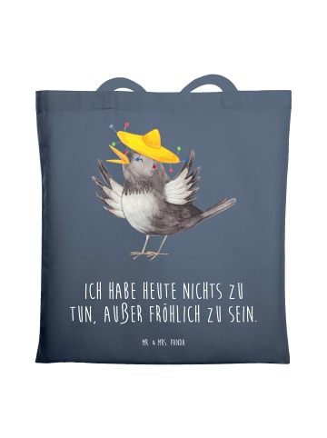 Mr. & Mrs. Panda Tasche Rabe Sombrero mit Spruch in Indigo Blue