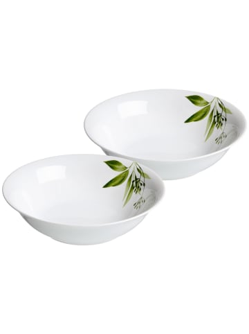 Ritzenhoff & Breker 2er Set Servierschalen Evora ø 23 cm in weiß-grün