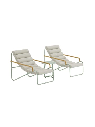 ebuy24 Lounge-Set Ithaka (3-teilig) Grün 45 x 45 cm