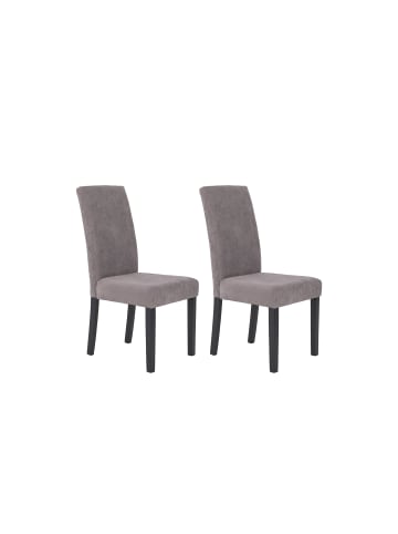 byLiving 2er-Set: Esszimmerstuhl Silvio in Grau - 47 (B) x 60 (L) x 100 (H) cm