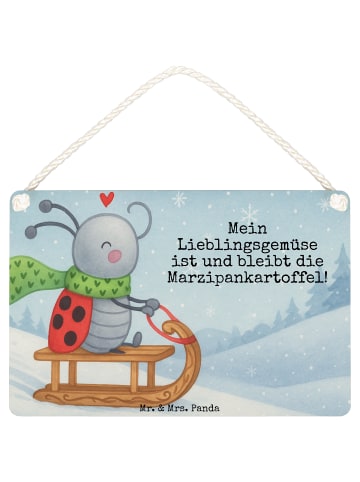 Mr. & Mrs. Panda Deko Schild Smörle Rodeln Design mit Spruch in Weiß