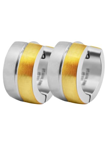 Adeliás Damen Ohrringe – Klappcreole aus Edelstahl in weiß