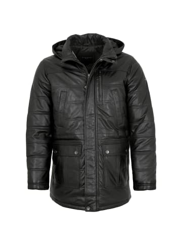 Bugatti Stepplederjacke Lammnappa in Schwarz