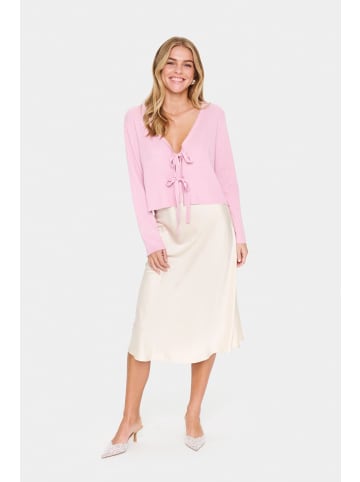 SAINT TROPEZ Strickjacke DagnySZ Gerade Passform in Pink Nectar