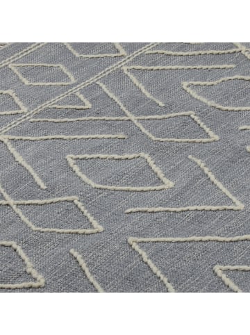 home24 Kurzflorteppich Wooler in Grau