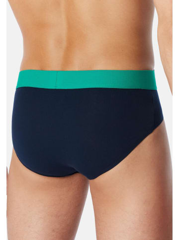 Schiesser Rio Slip / Unterhose 95/5 Cotton in Blau / türkis / grün