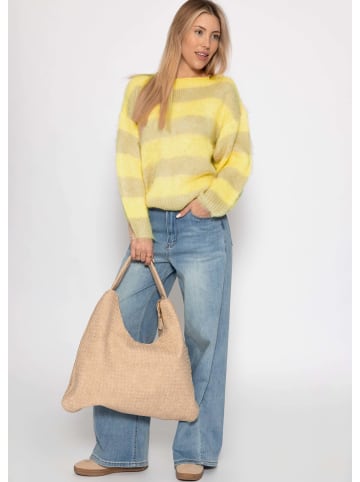 SASSYCLASSY Gestreifter Pullover in Gelb