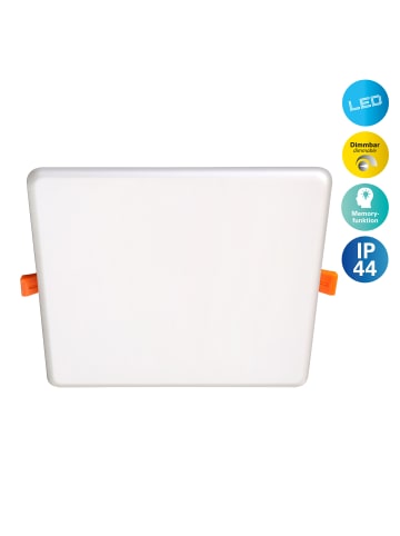 näve LED Einbauleuchte "SUMA" in weiß - (L)21.5 cm x (B)21.5 cm x (H)3.2 cm - EEK D
