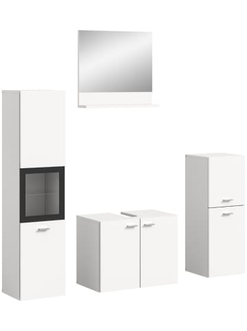 ebuy24 Badmöbelset Boston Weiß 137 x 33 cm