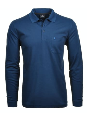 Ragman Langarm-T-Shirt in blau