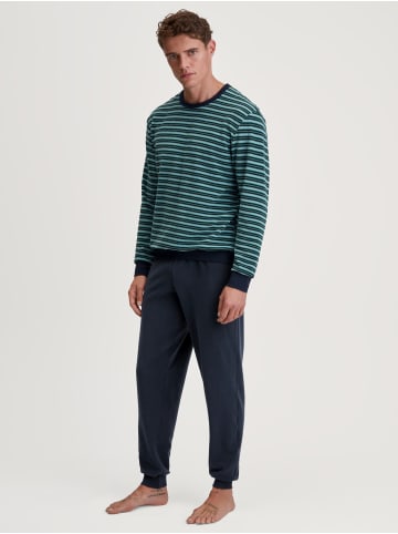 Calida Pyjama mit Bündchen in Dark sapph