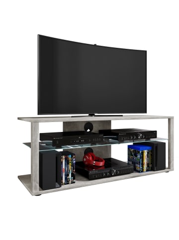 VCM  TV Lowboard Konsole Rack Folas XL in Beton-Grau