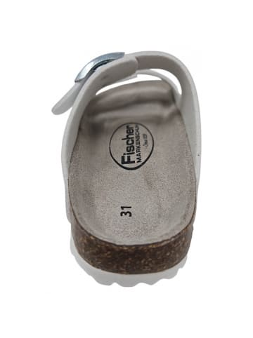 Fischer Markenschuh Pantolette  in Silber