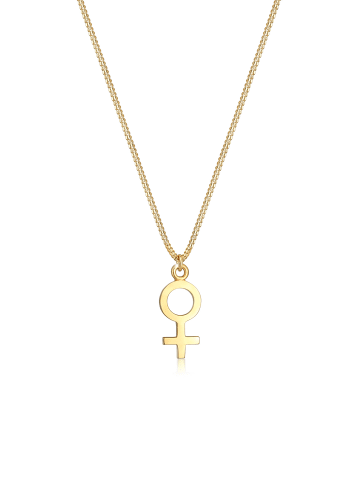 Elli Halskette 925 Sterling Silber Venus-Symbol in Gold