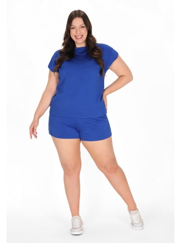 Usha Women Plus Size T-Shirt in dark blue