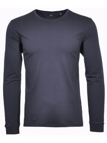 Ragman Jersey-Shirt Rundhals in Blau