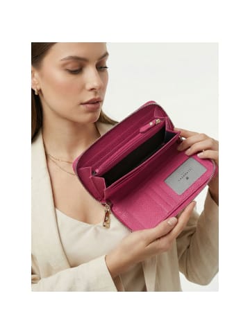 Lazarotti Bologna Leather XL Double Zip-Around Geldbörse RFID Leder 20 cm hot pink