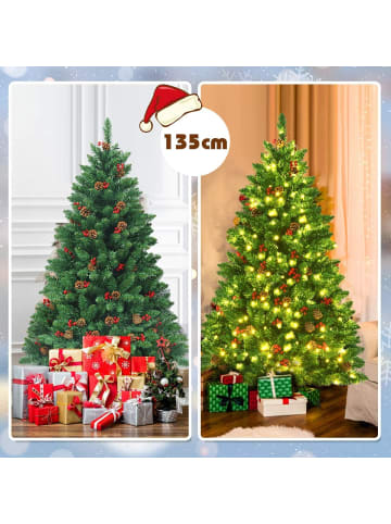 COSTWAY Künstlicher Weihnachtsbaum LED in Grün