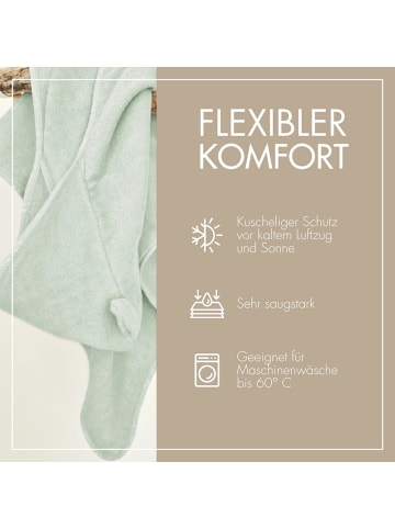 MOYO Baby Kapuzenhandtuch mit Bärenohren in Mint -75x75 cm