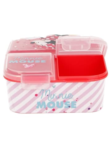 Disney Minnie Mouse Disney Minnie Mouse Kinder Brotdose – Lunchbox mit 3 Fächern & tollem in Rosa