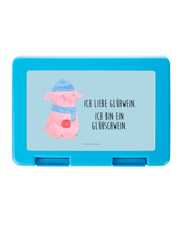 Mr. & Mrs. Panda Bento Box Schwein Glühwein mit Spruch in Eisblau