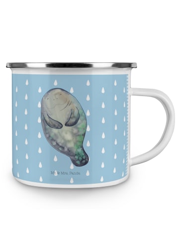 Mr. & Mrs. Panda emaillebecher Seekuh Happy ohne Spruch in Blau Pastell