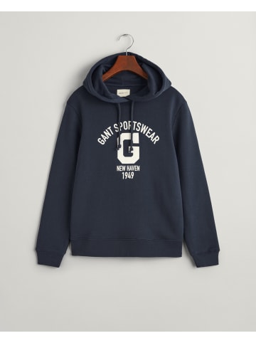 Gant Hoodie in Evening Blue