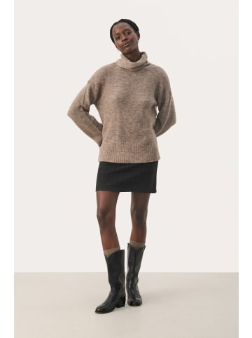 PART TWO Strickpullover LeahsPW Lockere Passform in Mink Melange