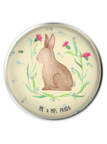 Mr. & Mrs. Panda Waschbecken-Stopfen Hase Sitzen ohne Spruch in Blumig