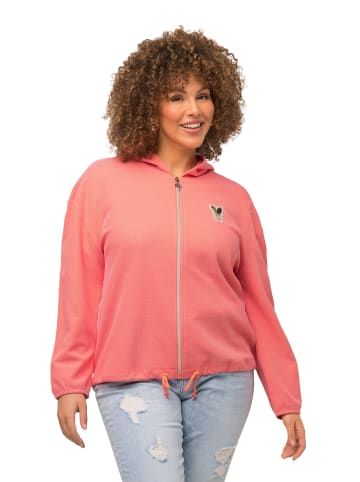 Ulla Popken Sweatjacke in hibiskusrot