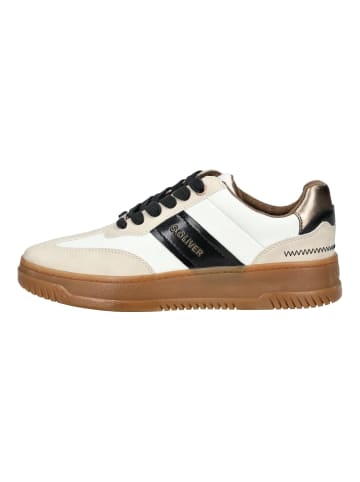 S.OLIVER RED LABEL Sneaker in Beige/Weiß