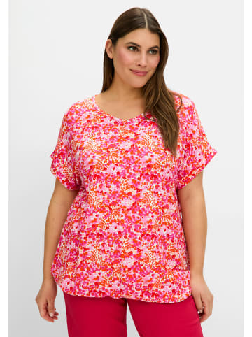 sheego T-Shirt in fuchsia-gemustert