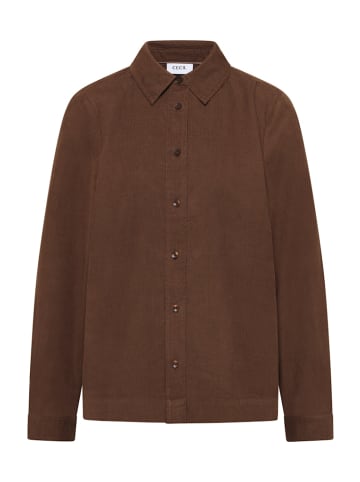 Cecil Cord Hemdbluse in Braun