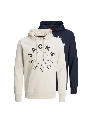Jack & Jones Sweatshirt 2er Pack in Blau/Weiß