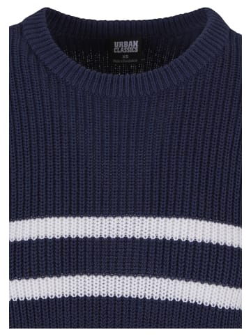 Urban Classics Crew Neck Jumpers in navy/white
