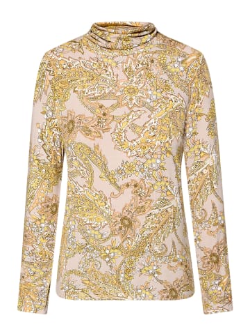 Betty Barclay Rollkragenshirt mit Stehkragen in Beige/Green
