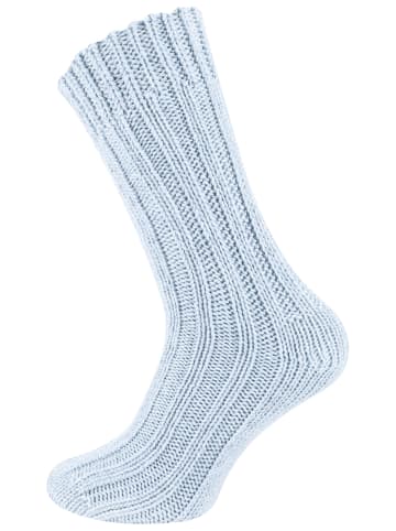 Cotton Prime® 4 Paar Stricksocken mit Alpakawolle Unisex Alpakasocken in Pink/Hellblau
