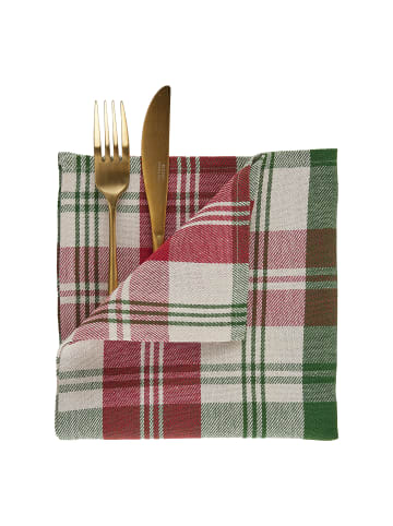 Butlers Butlers Serviette HIGHLANDS in Rot, Grün