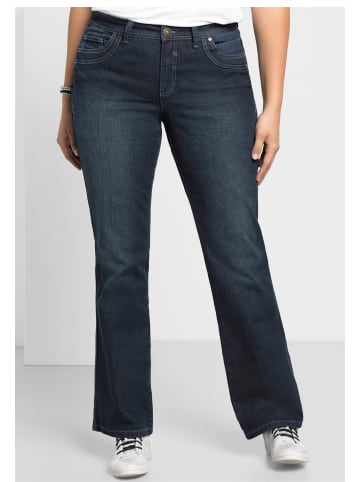 sheego Stretch-Jeans in dark blue denim