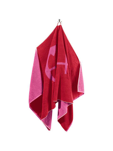 Erwin Müller Jacquard Strandtuch in rot-pink