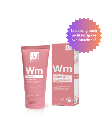 Dr Botanicals Wassermelonen Superfood 2-in-1 Reiniger & Make-up-Entferner 100ml mit Säuren