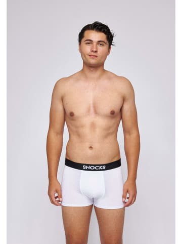 SNOCKS Boxershorts aus Bio-Baumwolle 6 Stück in Mix (Schwarz/Weiß/Grau)