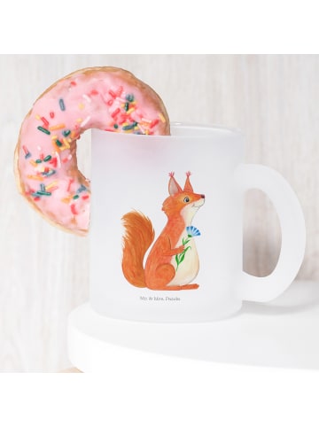 Mr. & Mrs. Panda Tasse Eichhörnchen Blume ohne Spruch in Transparent
