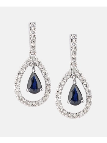 Diamant L'éternel Ohrhänger aus 750 Weißgold mit Diamant mit Saphir