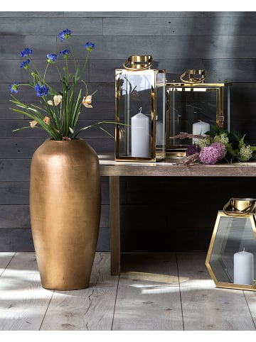 Beliani Dekovase LORCA in Gold - (W) 27 x (H) 48 x (L) 27 cm