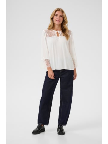 Kaffe Langarm-Bluse KAapril Regular fit in Chalk